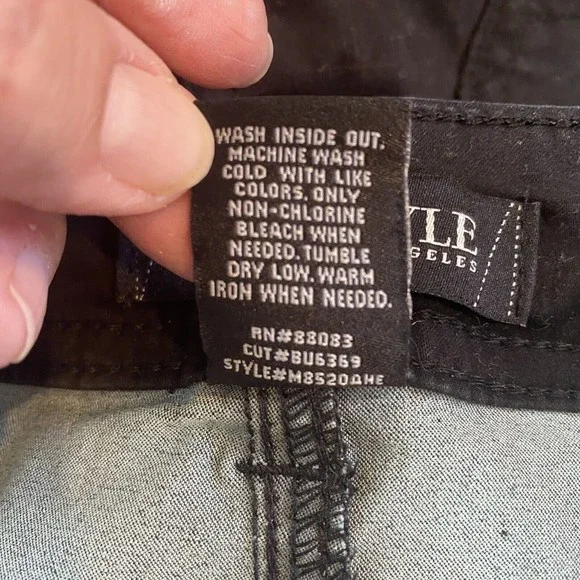 Sound Style New York Los Angeles Black Black Cuffed Pocketed Size 12 - Picture 9 of 9